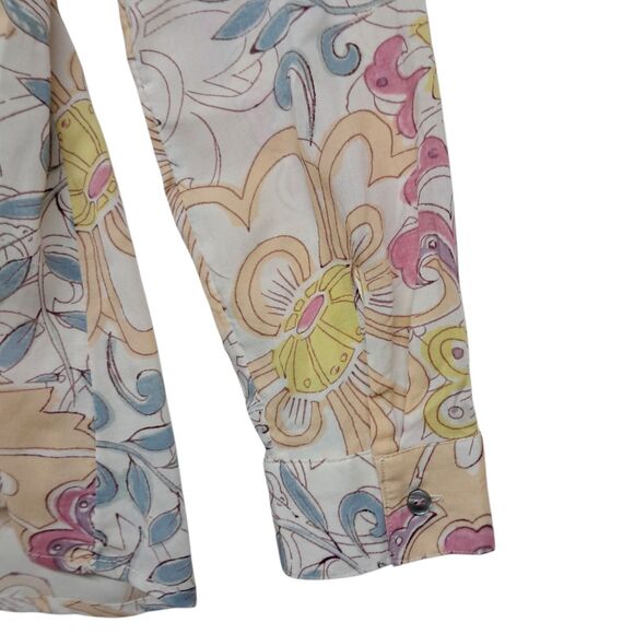 Anthropologie Maeve Laiken Top Women's 6 Popover Pastel Colorful Floral Flowy - Picture 4 of 10